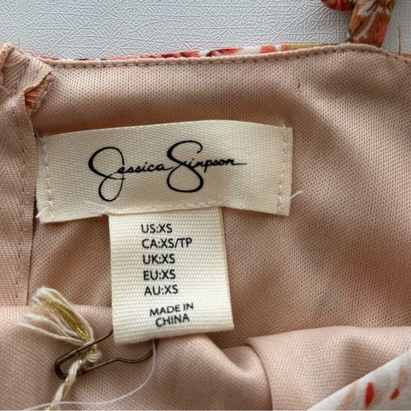 NWT Jessica Simpson Women’s Floral Pleated Maxi Dress Spaghetti Straps XS - Picture 8 of 9